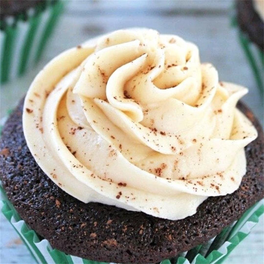 Chocolate Guinness Cupcakes with Bailey's Frosting