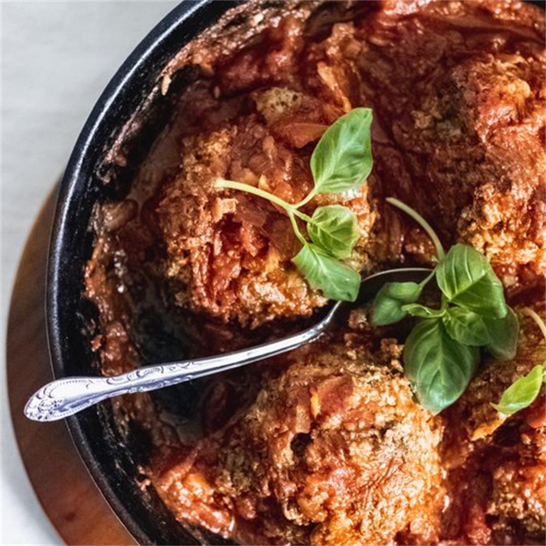 Easy Baked Italian Ground Beef Meatballs