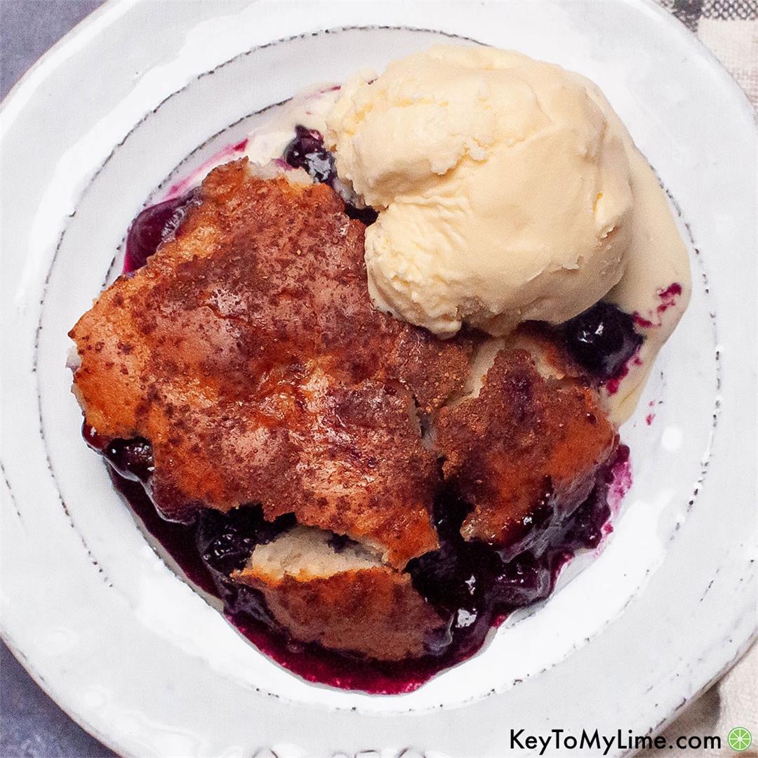 BEST Bisquick Blueberry Cobbler {Quick and Easy!}