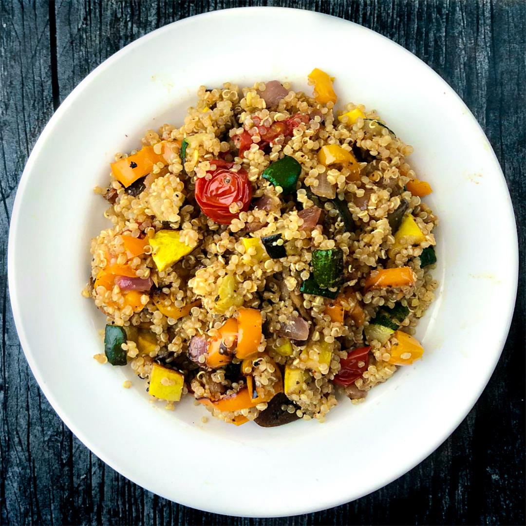 Warm Quinoa Salad with Roasted Vegetables