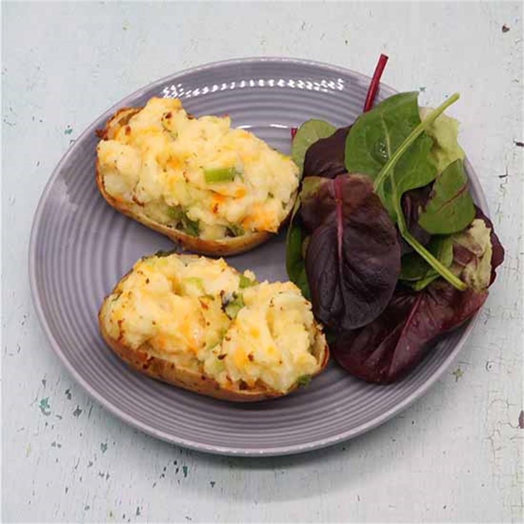 Cheese and Spring Onion Baked Potato