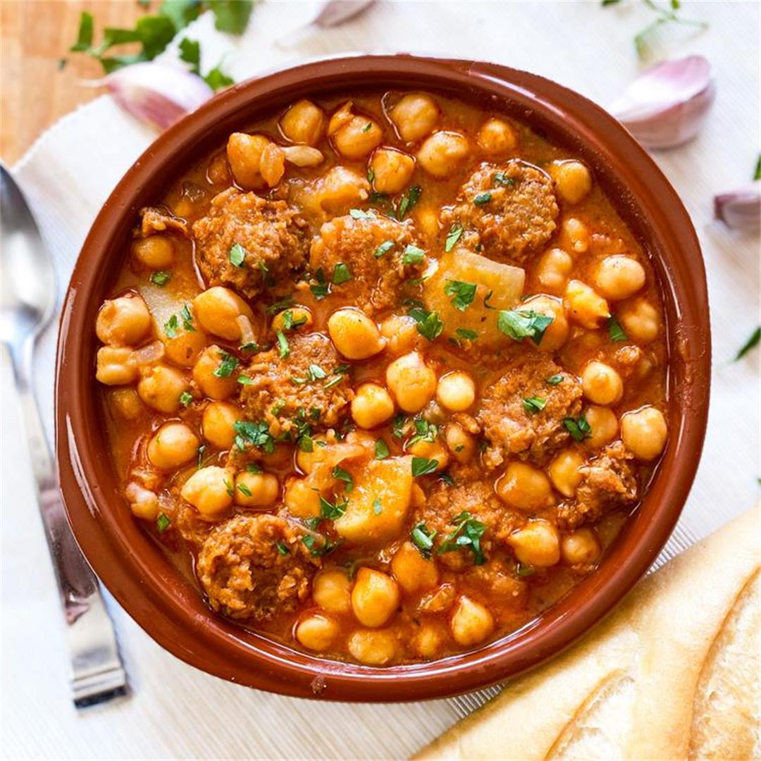 Spanish Chickpea & Chorizo Stew | The Most FLAVORFUL Stew