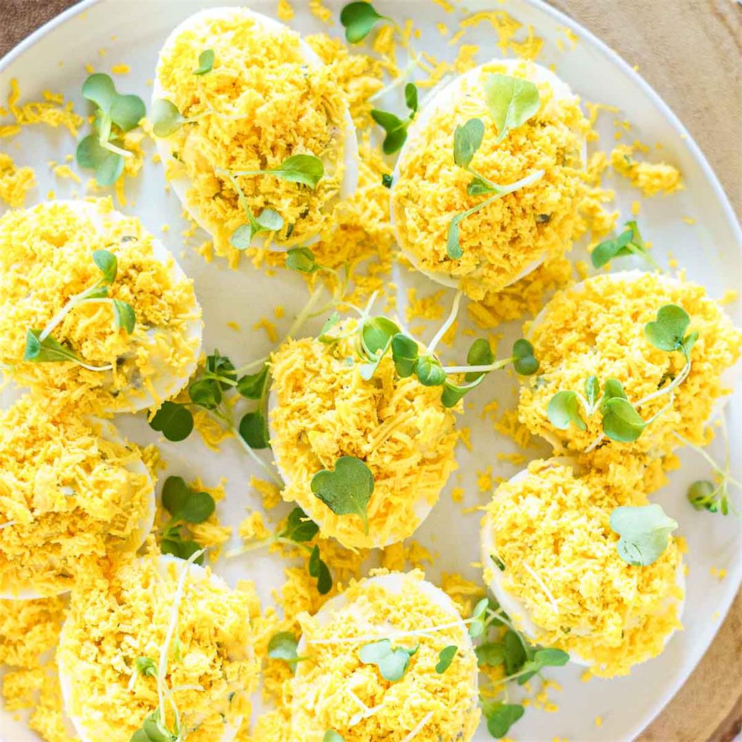 Eggs Mimosa- French Deviled Eggs Recipe