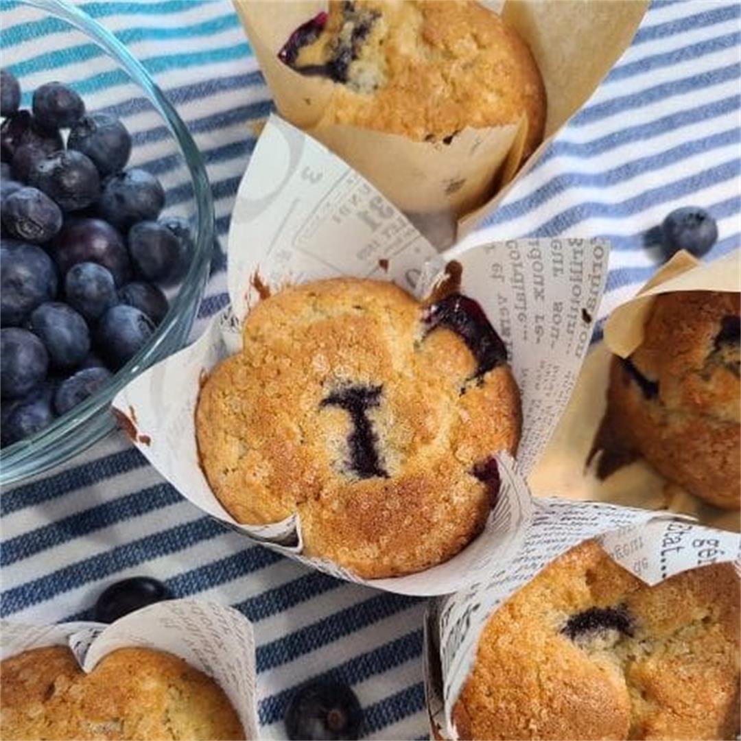 Your Favorite Café Blueberry Muffins