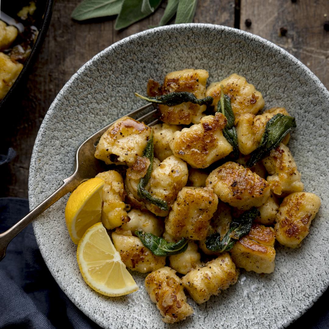 Gnocchi with browned butter and sage