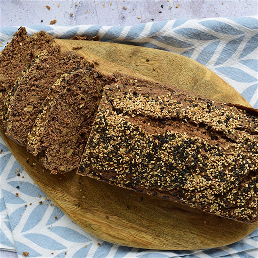 Spelt Buckwheat Bread with Sesame Seeds