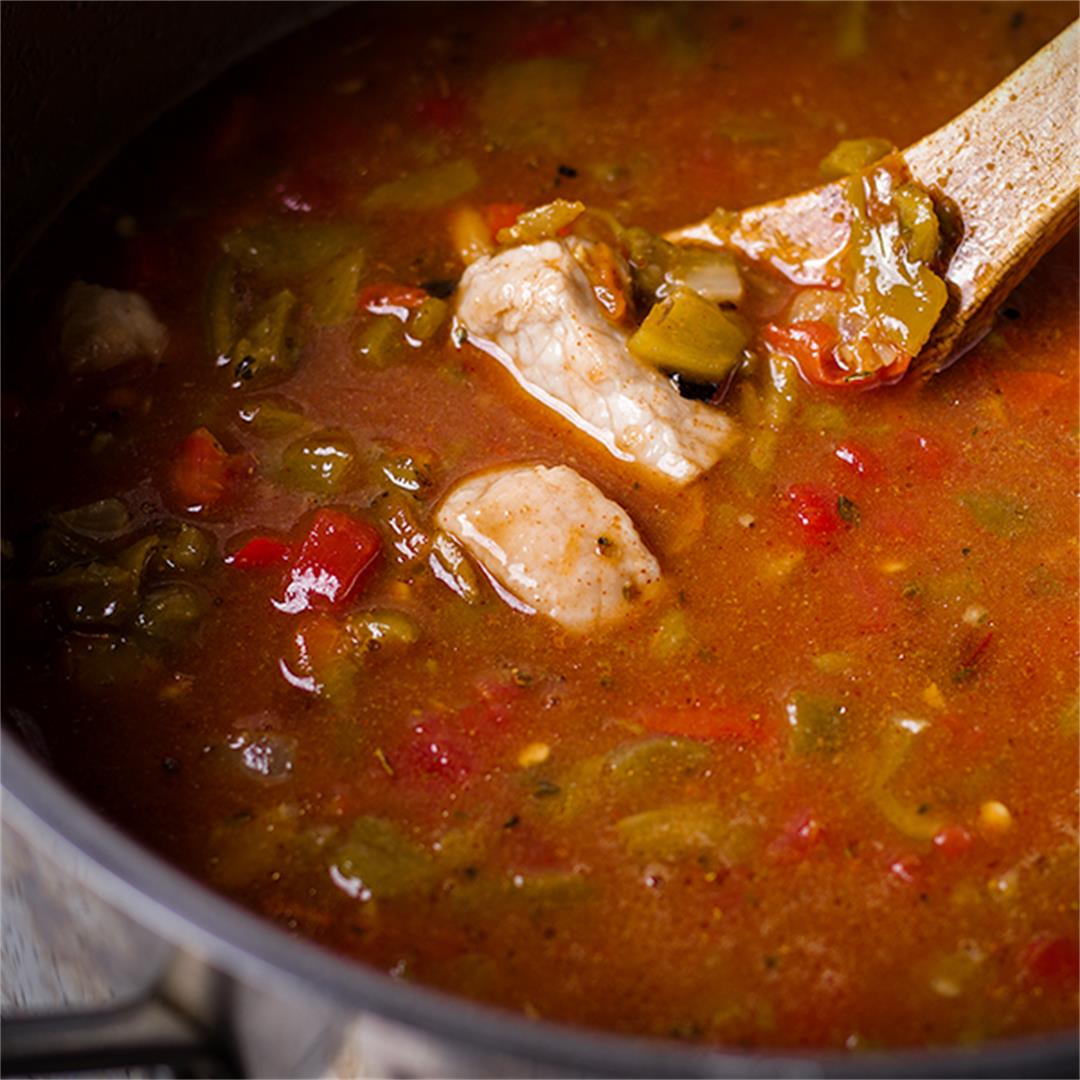 The BEST Green Chili with Pork Ribs and Hatch Chile