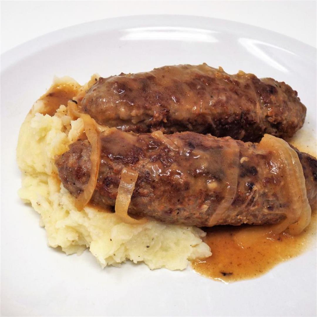 Skinless Bangers and Mash