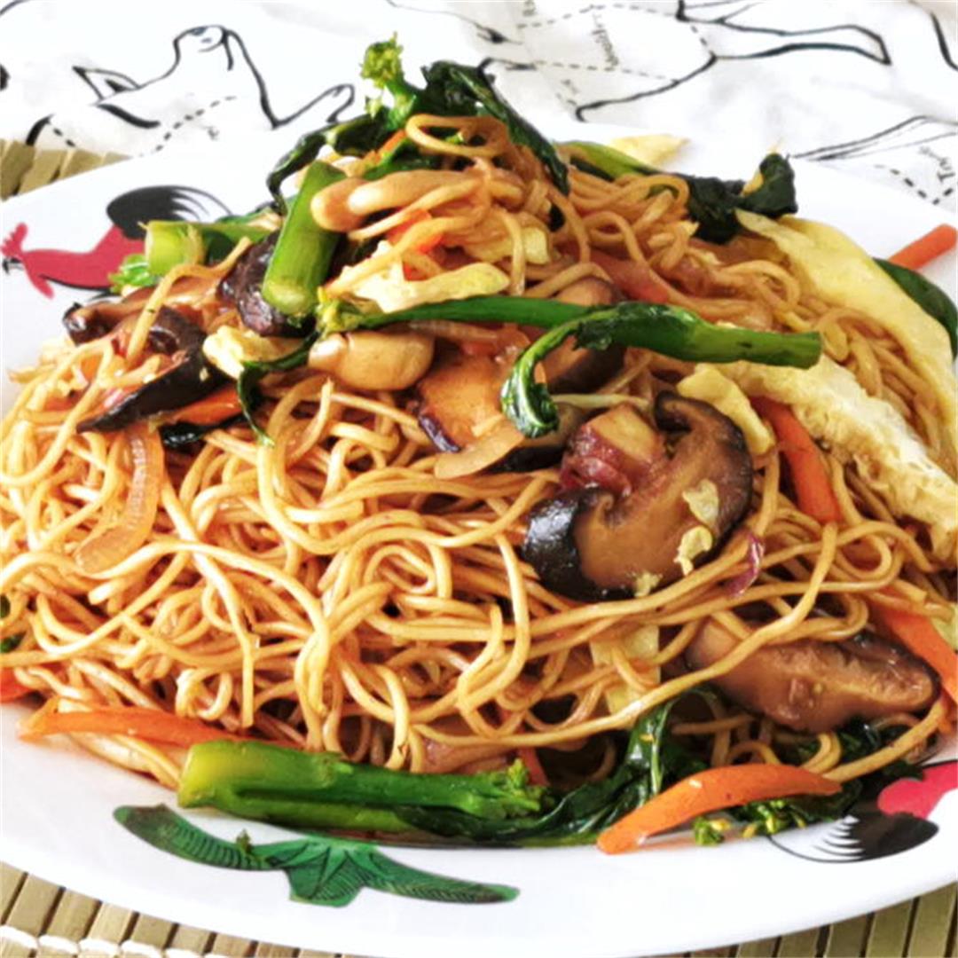 Vegetable stir-fry noodles- How to cook with mushrooms (absolut