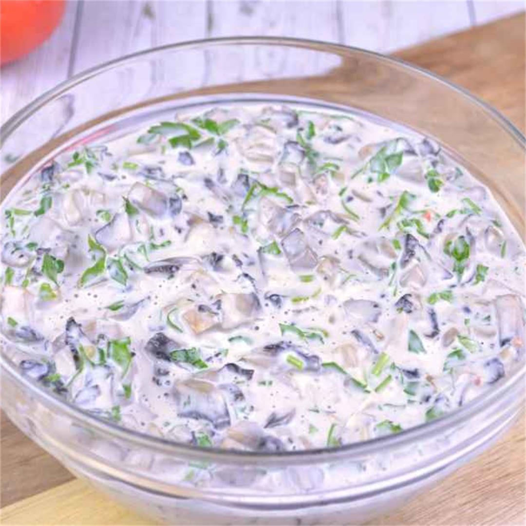 Easy Mushroom Salad With Mayonnaise-Timea's Kitchen