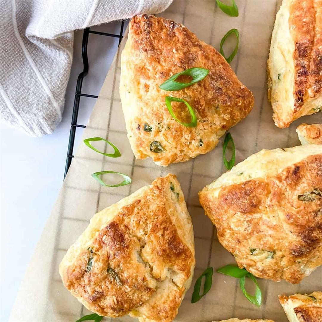 Savory Goat Cheese Scones with Scallions