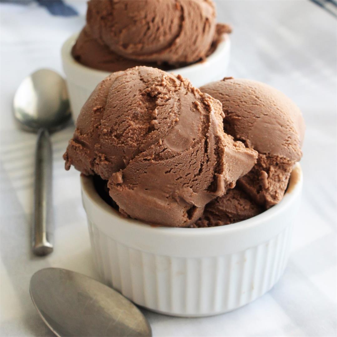 Homemade Milk Chocolate Ice Cream
