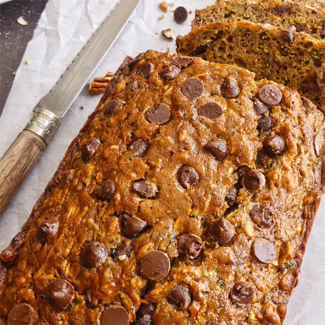 Amazing Zucchini Bread With Pecans And Chocolate Chips