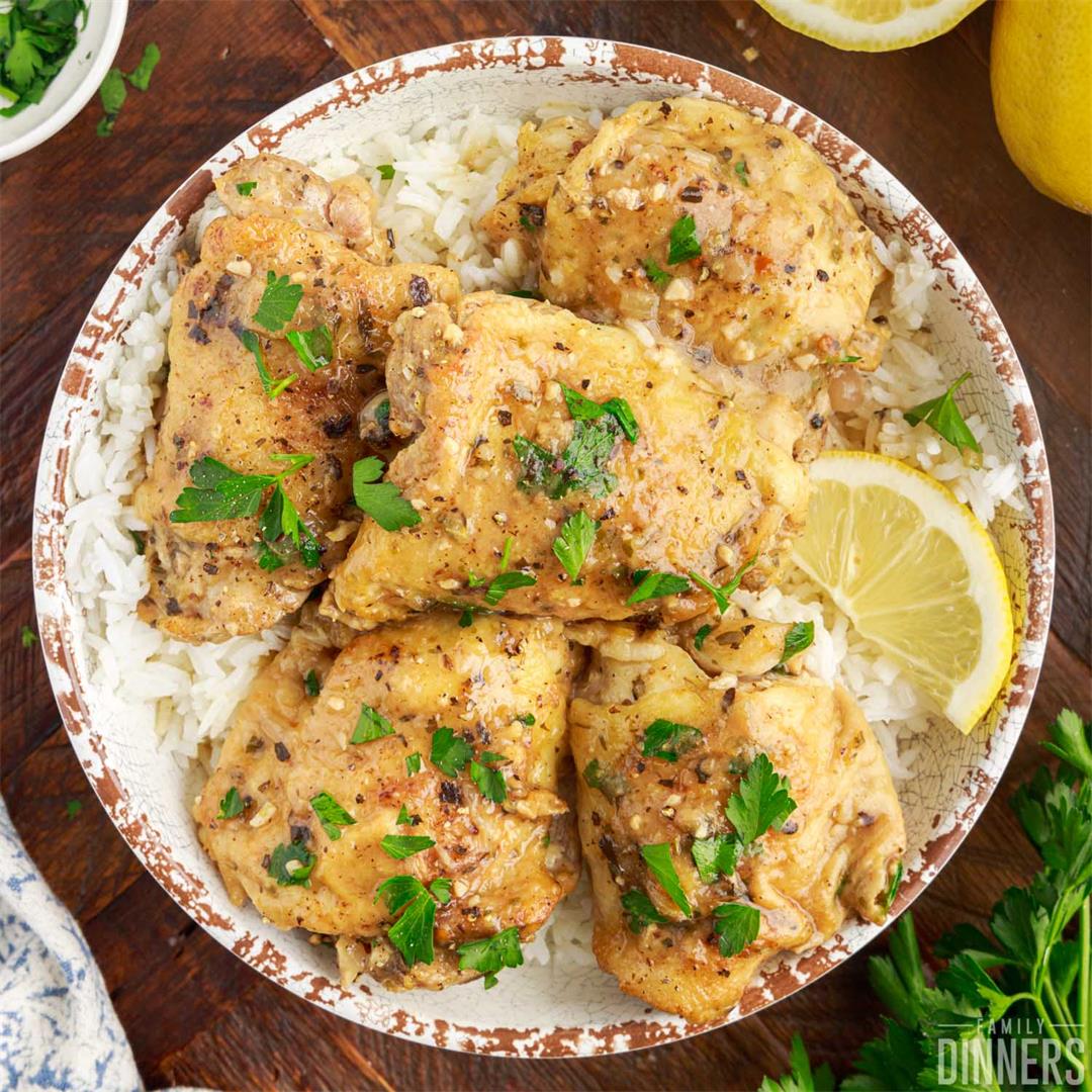 Instant Pot Chicken Thighs With Lemon Butter