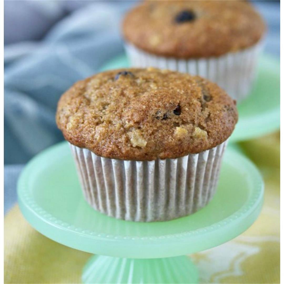 Apple Blueberry Rye Muffins