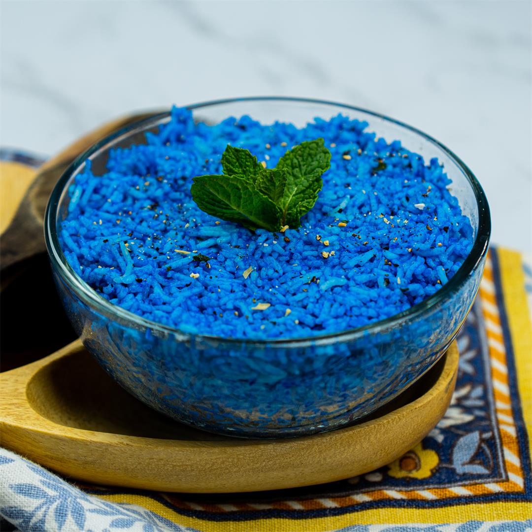 How To Make Blue Rice (Fluffy & Vibrant)