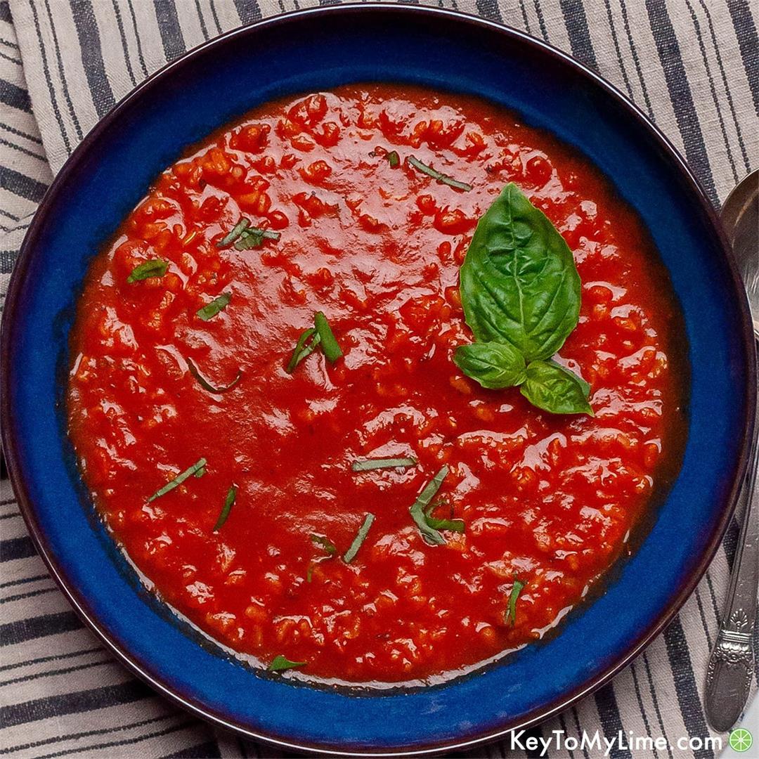 Tomato Rice Soup {Quick & Easy Old Fashioned Recipe}
