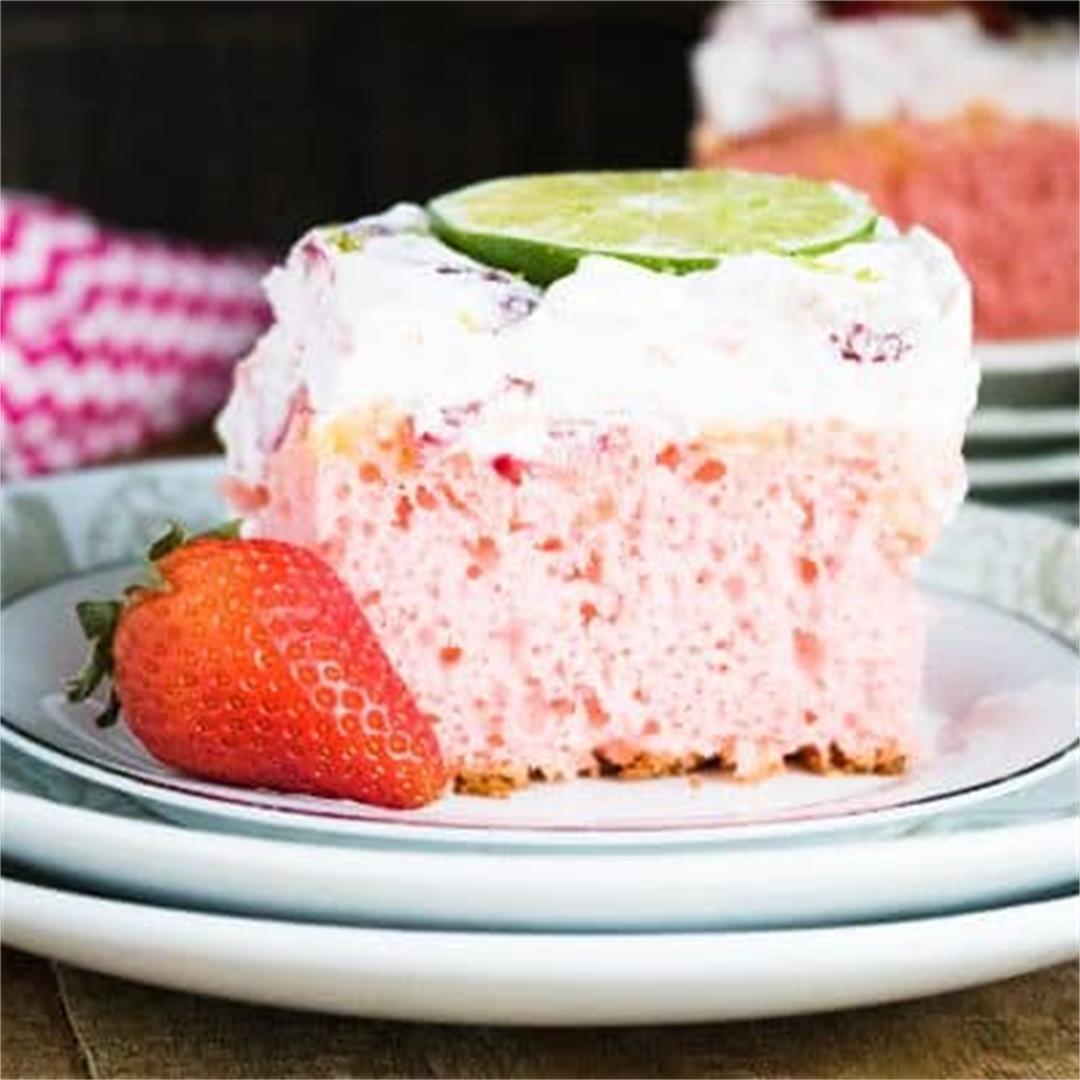 Party-favorite Strawberry Margarita Poke Cake