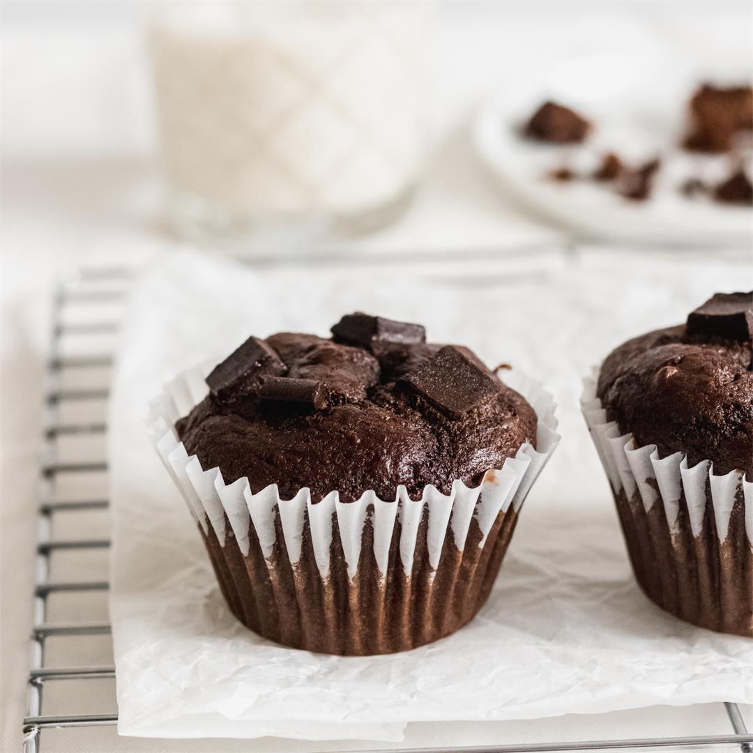 Double Chocolate Chip, Banana and Coffee Muffins