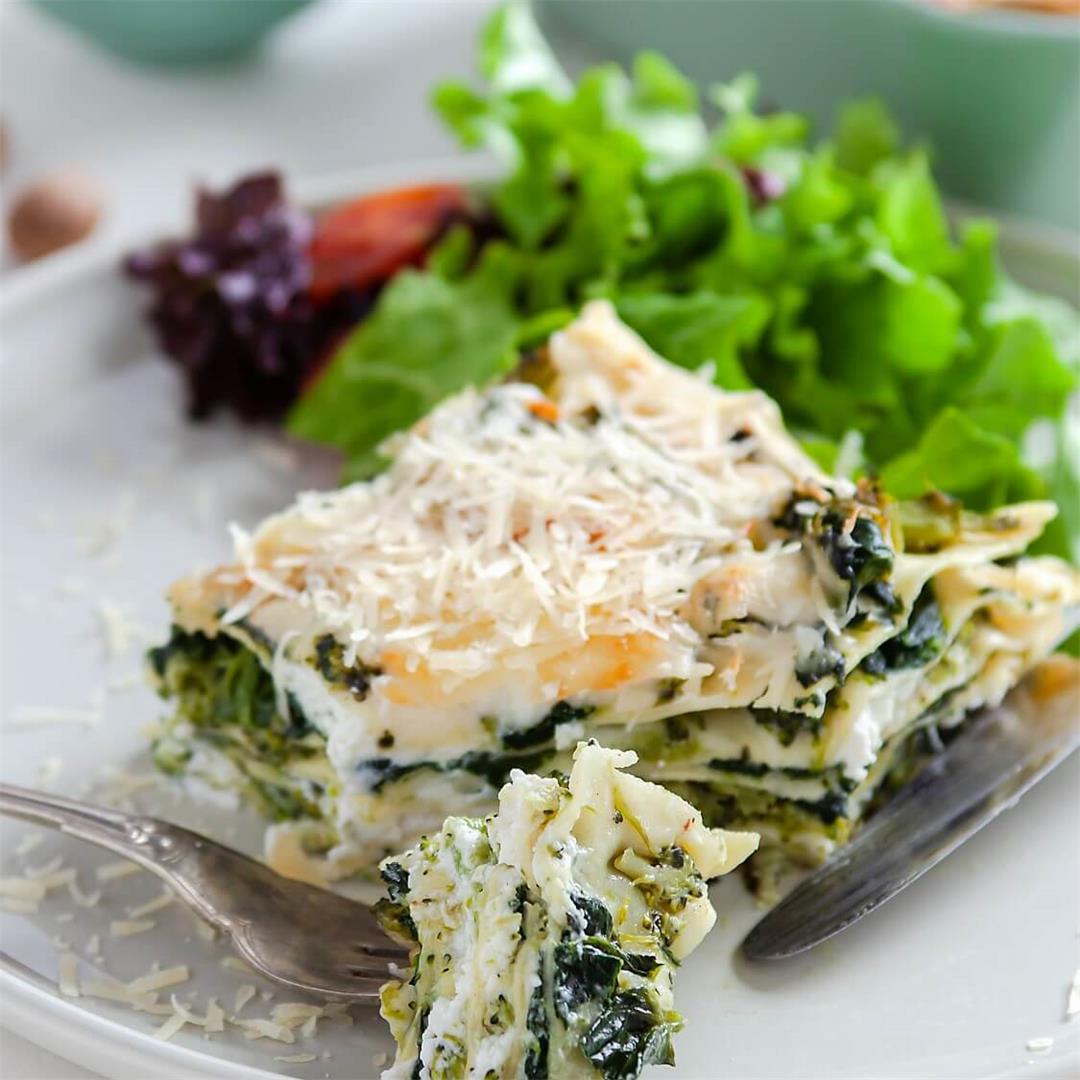 Spinach and Broccoli Lasagna Recipe