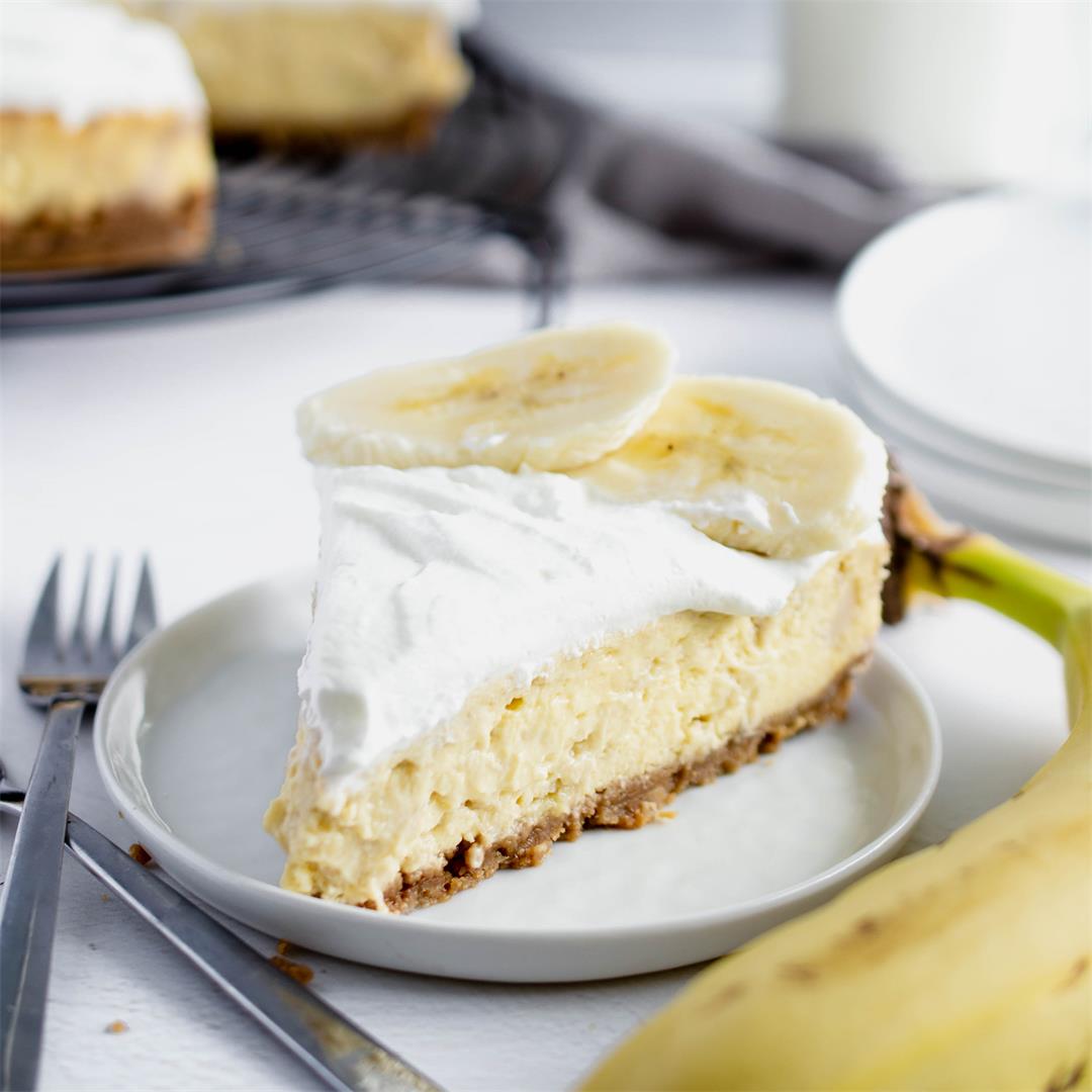 Gluten Free Low Carb Banana Pudding Cheesecake Without Added Su