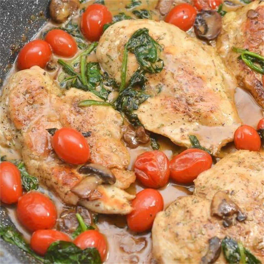 Easy Tuscan Chicken Skillet Recipe