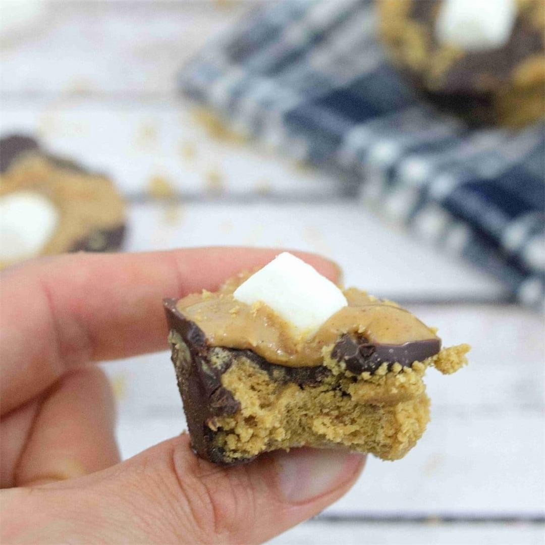 Mini Peanut Butter S'mores Cups (dairy-free!)