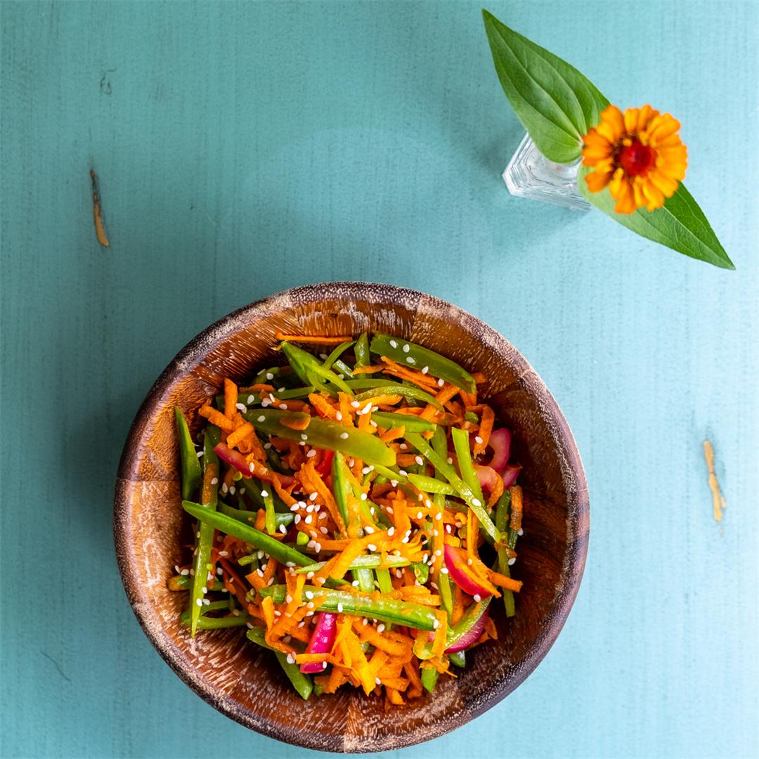Snow Pea and Carrot Slaw