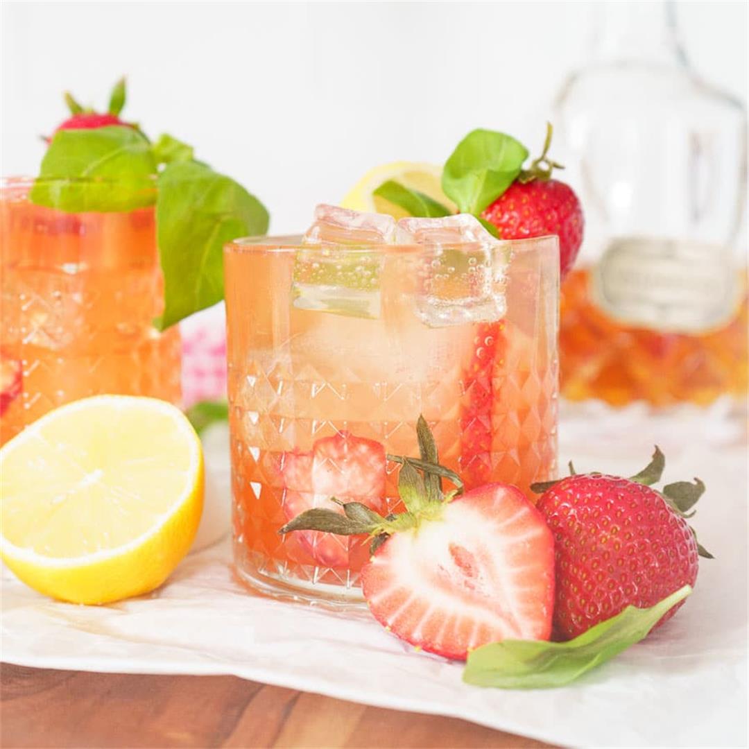 Summer Cocktail- Strawberry Whiskey Smash
