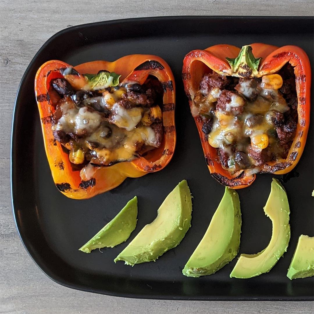 Spicy Chorizo Stuffed Bell Peppers