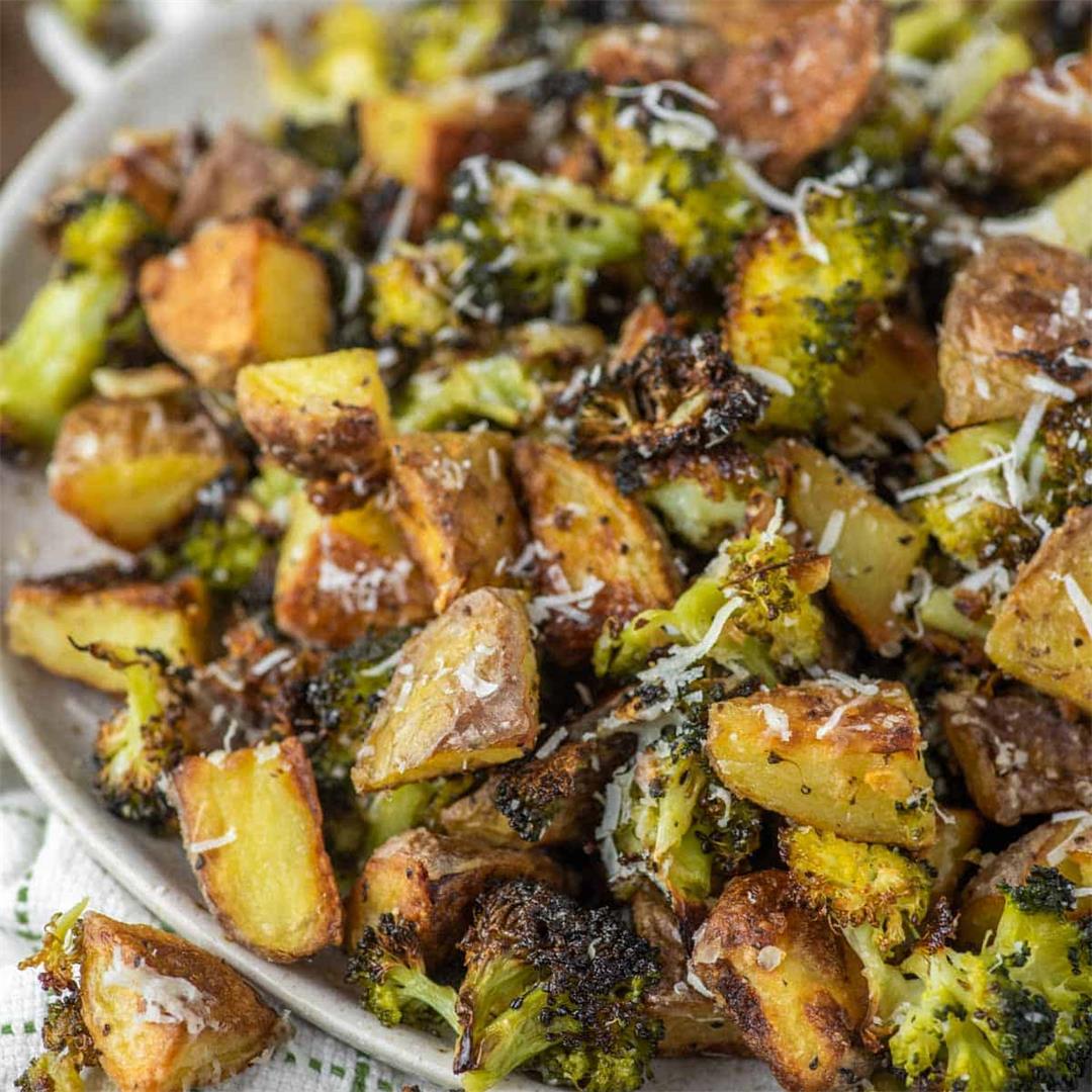 Roasted Potatoes and Broccoli