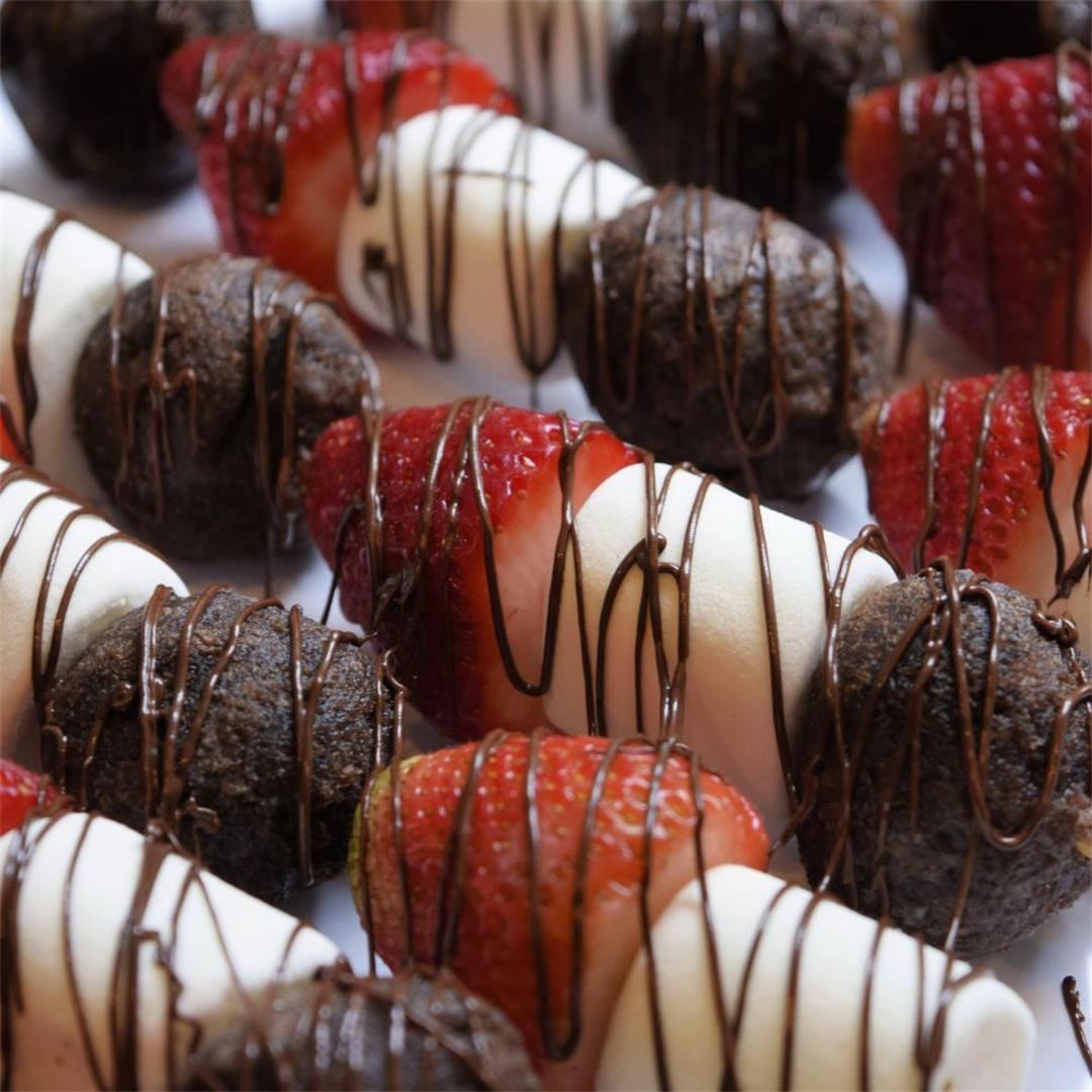 Chocolate Strawberry Dessert Kabobs Recipe