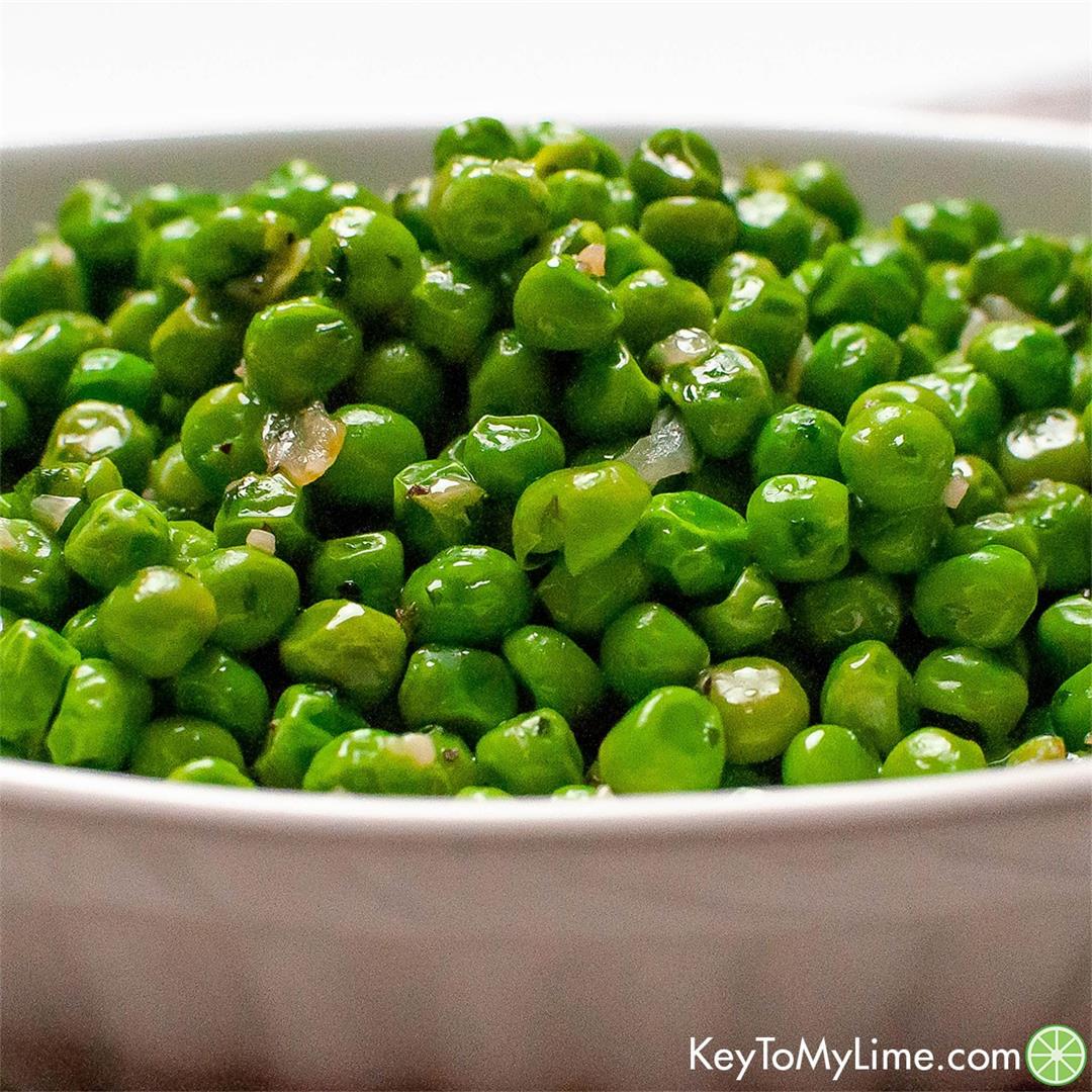 Buttery Peas {How To Cook Frozen Peas the BEST Way!}