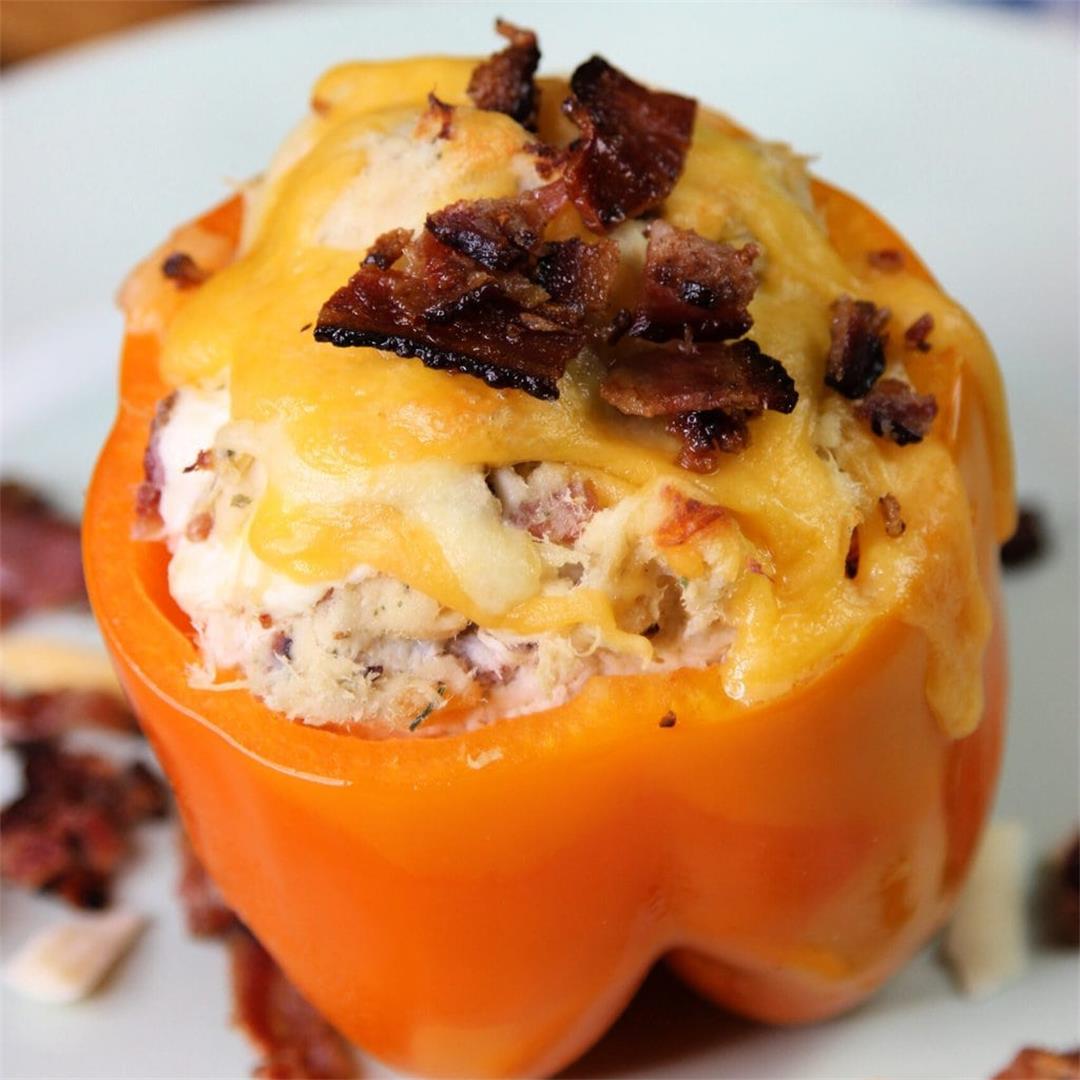 Chicken Bacon Ranch Stuffed Peppers