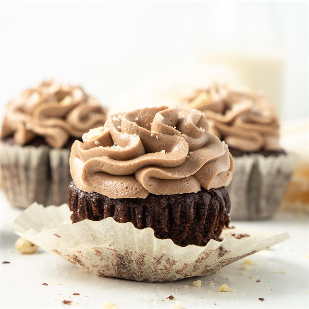 Chocolate Hazelnut Cupcakes (Vegan)