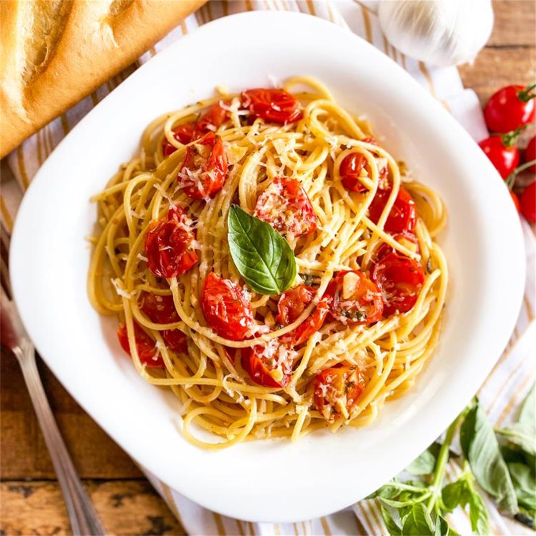 Cherry Tomato & Garlic Pasta | Easy 20 Minute Recipe