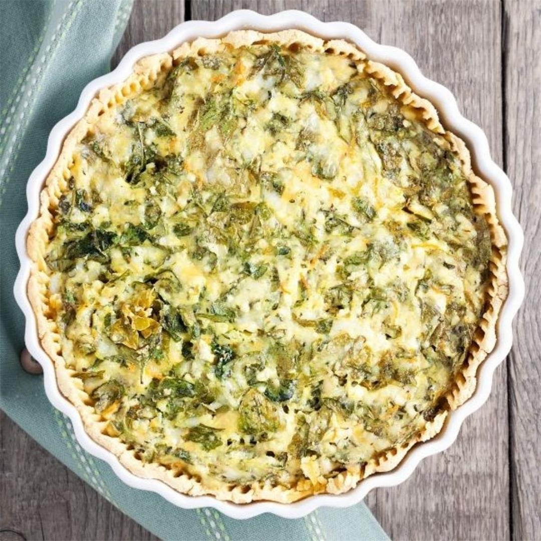 Quiche with Spinach and Ham