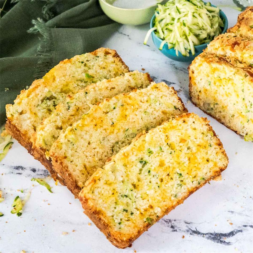 Gluten Free Zucchini Bread with Cheese and Onion