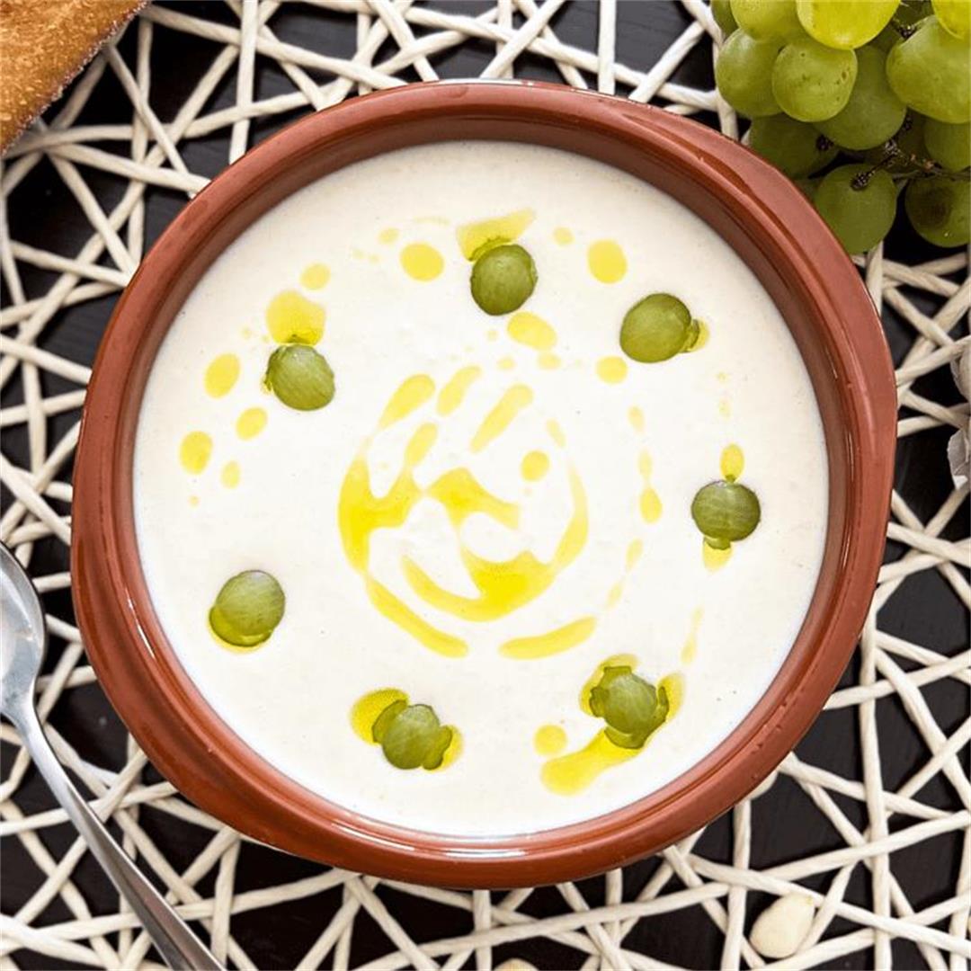 Spanish Almond & Garlic Soup | Creamy White Gazpacho Recipe