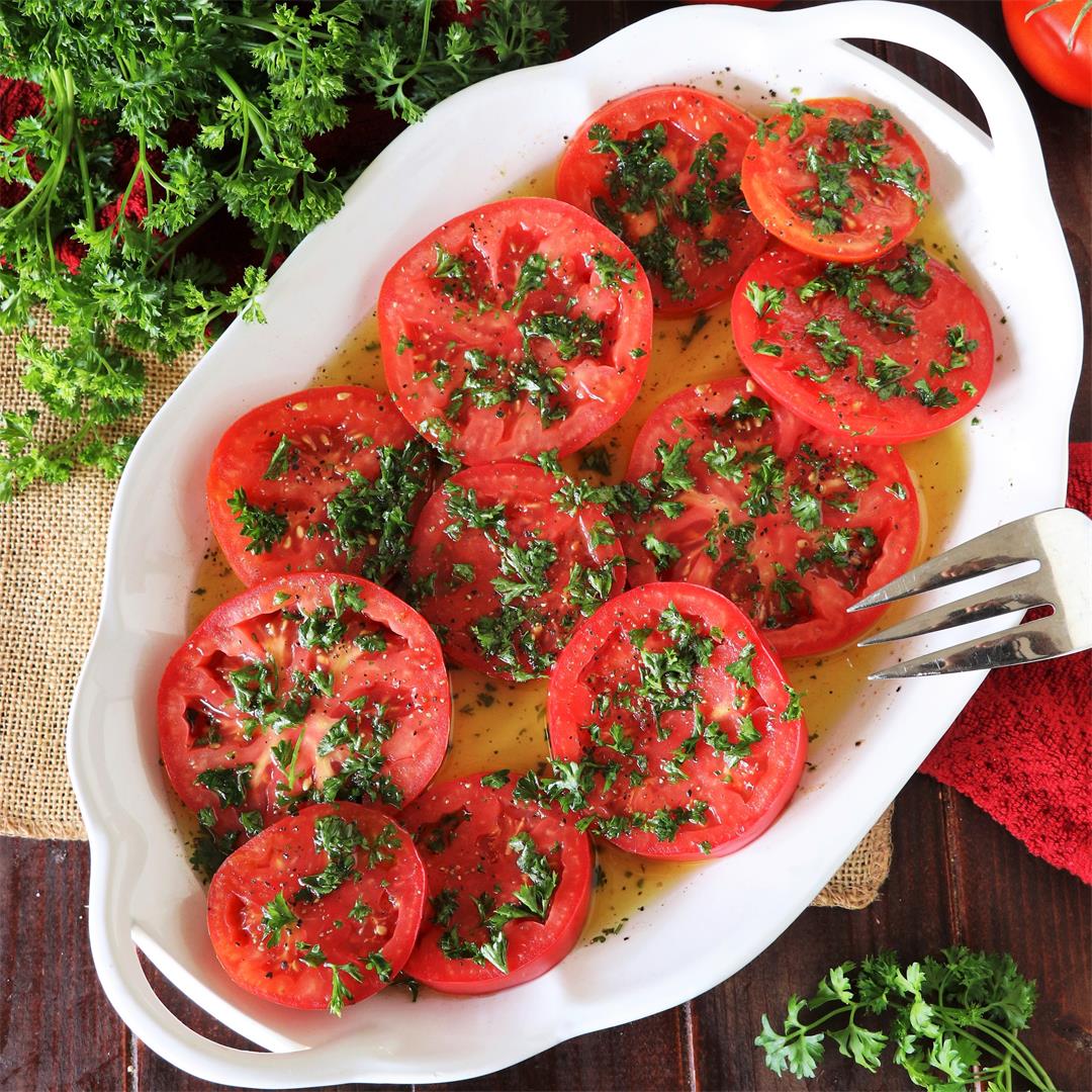 The BEST Marinated Tomatoes
