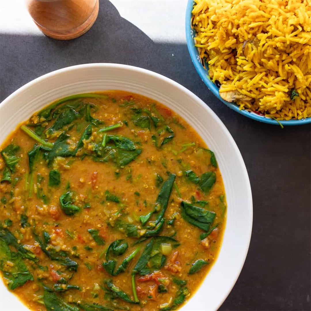 Easy Dal Palak Recipe (Spinach Dal)