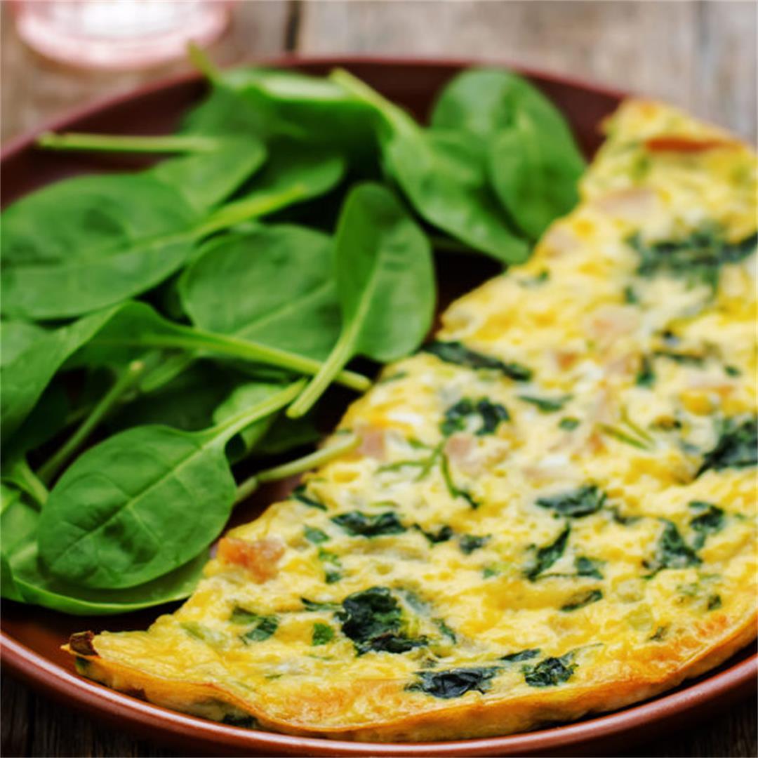 Spinach Ham & Cheese Omelet