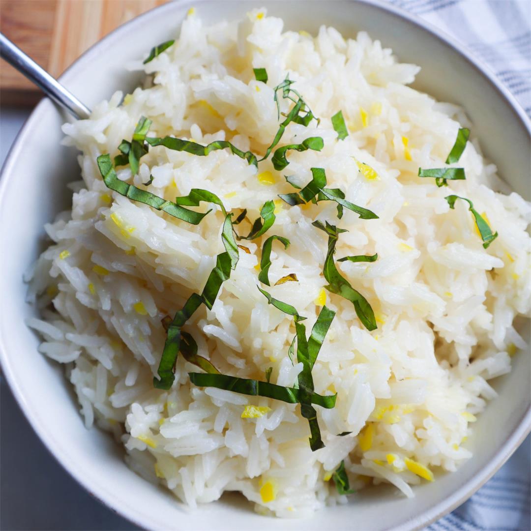 The Best Lemon Basil Rice