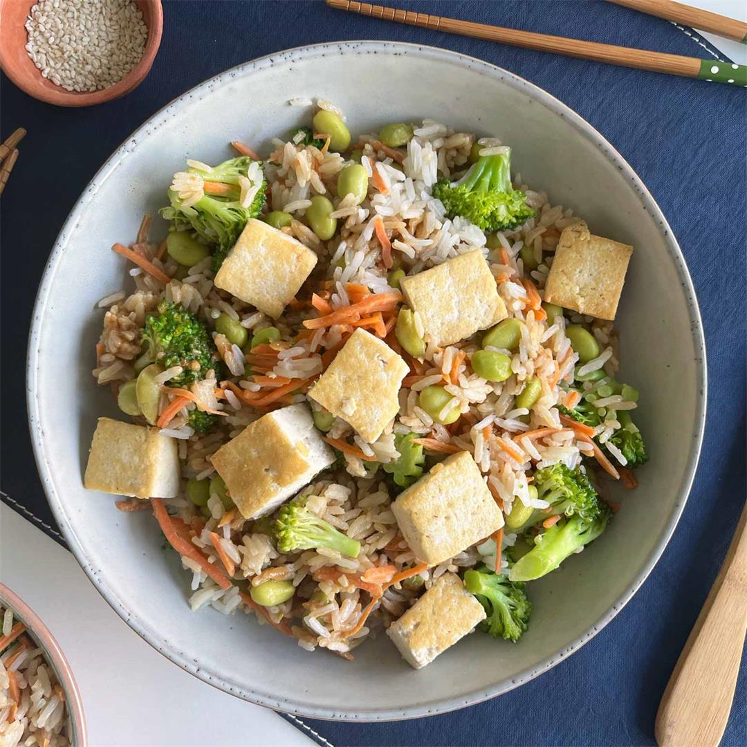 Easy Asian Tofu Rice Bowls