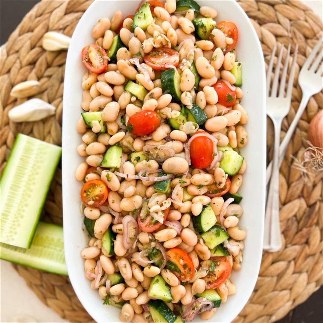 White Bean & Cucumber Salad | Healthy & Refreshing Recipe
