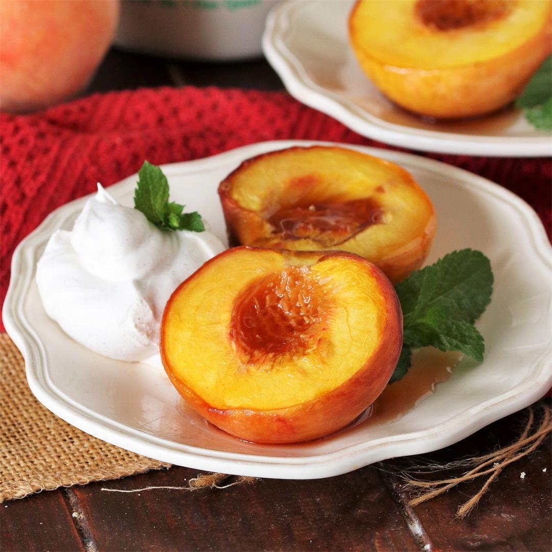 Maple Baked Peaches