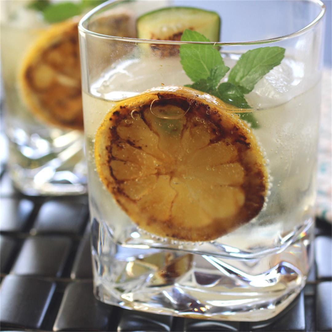 Gin & Tonic with Burnt Lemon and Cucumber