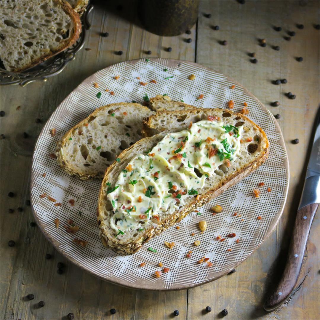 Divine bacon garlic herb butter for your BBQ party!