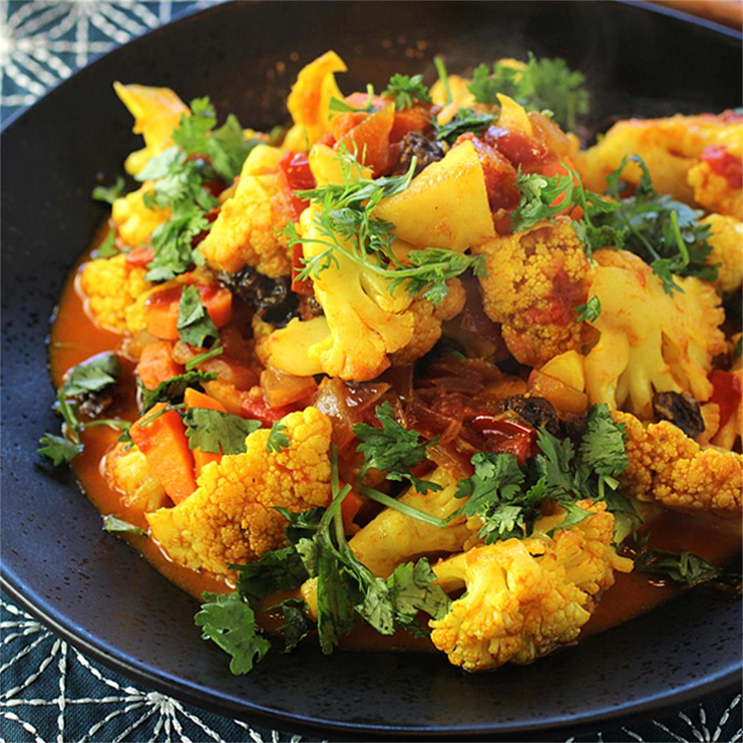 Cauliflower with Raisins -- Indian-Style