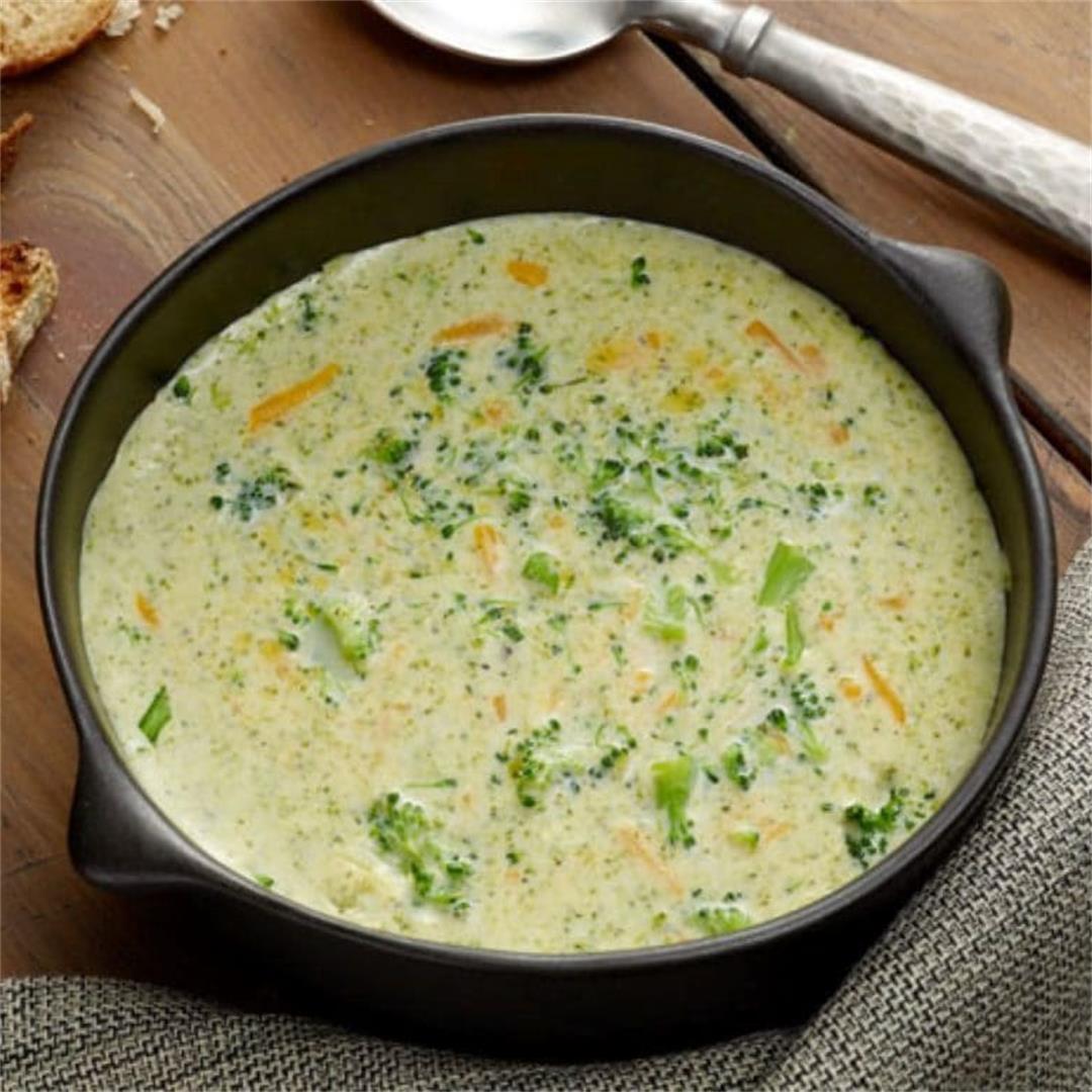 Lighter Broccoli Cheese Soup